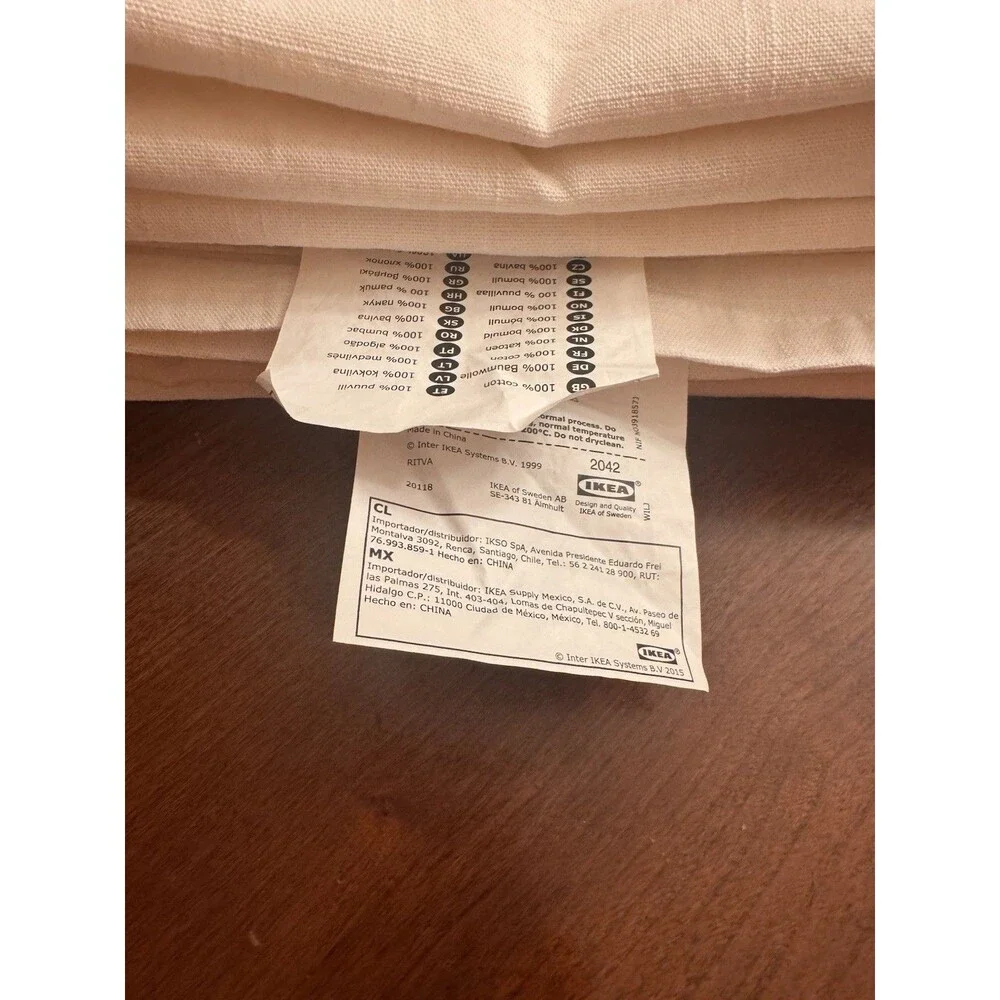 Ikea RITVA Curtains 2 Panels (1 pair) 100% Cotton (no Tie-Back) 56”x 96” White